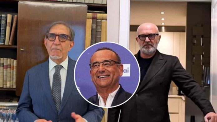 Ignazio La Russa, Pucci, foto da Instagram. Carlo Conti foto da LaPresse-2